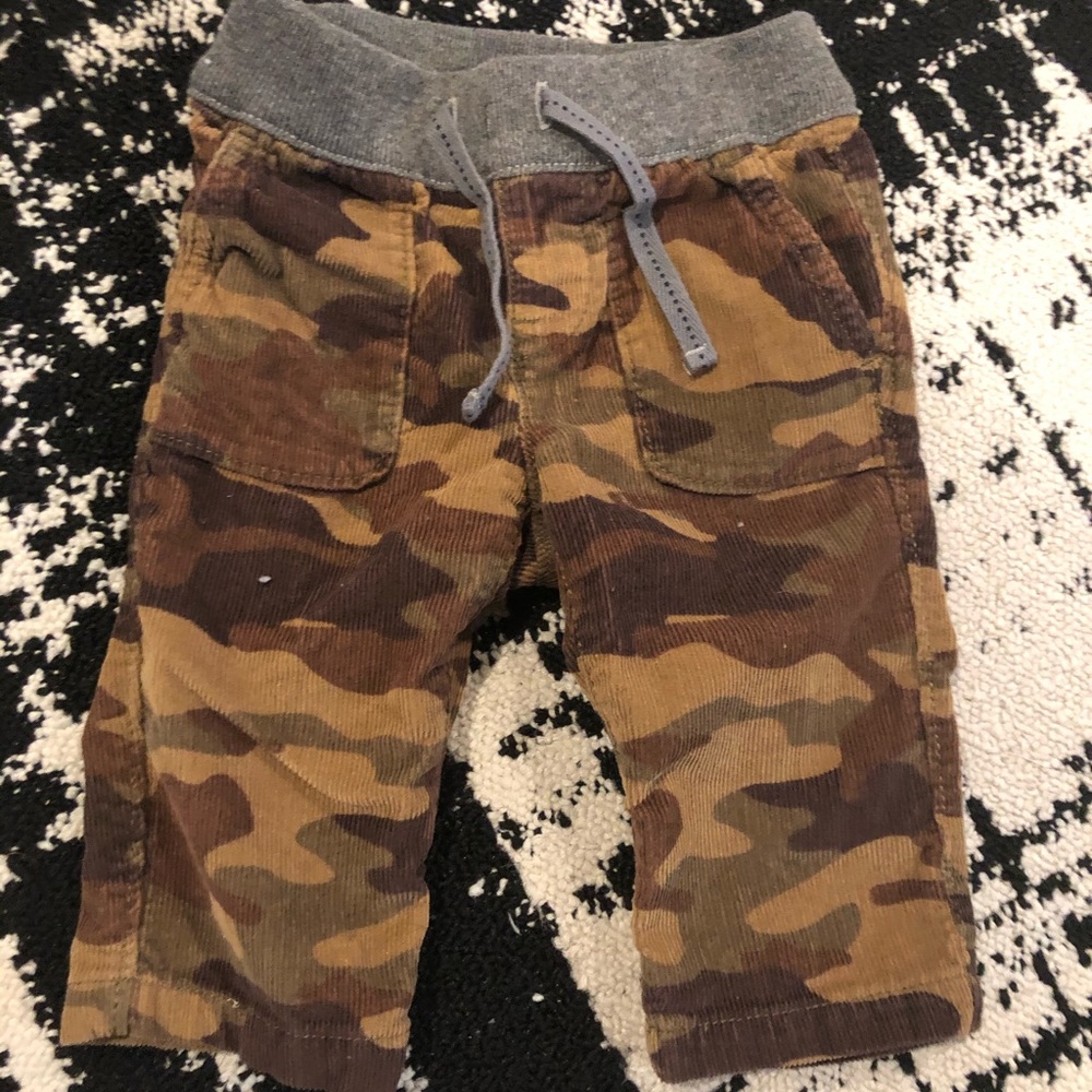 Toddler corduroy army print pants